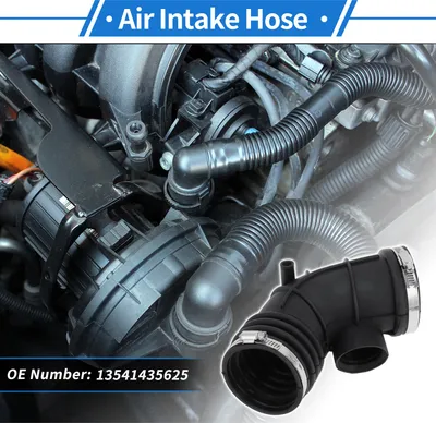 Image de Tuyau D'Admission D'Air Du Moteur N°13541435625 Tuyau D'Admission D'Air Pour Filtre À Air Pour Bmw 525I E38 2001-2003 En Caoutchouc Avec Colliers