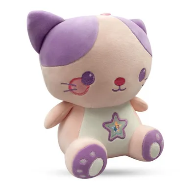 Produktbild von Kuscheltier Katze 25 cm rosa – Weiches Plüschtier Stofftier