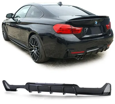 Für BMW 4er F32 F33 F36 2013-2021 mit M-Paket Heckdiffusor Diffusor CARBON OPTIK in der Farbe CARBON von Carparts-Online GmbH