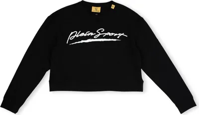 Immagine prodotto di Felpa Plein Sport donna con collo a C MC corto nero con logo L
