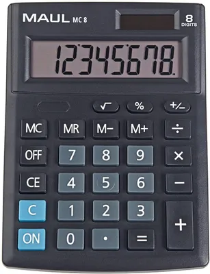 Obrázek produktu pro MAUL stolní kalkulačka MC 8 LCD displej 1 řádek, 8 číslic Solární baterie 13,7 x 10,3 x 3,1 cm černá