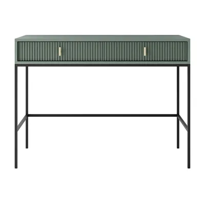 Productafbeelding van MIDNIGHT Bureau met laden, zwart/groen, op een frame