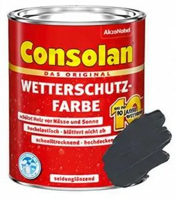 Produktbild von Consolan Wetterschutz-Farbe 0,75 L anthrazit