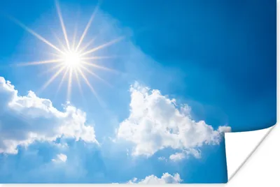 Produktbild von MuchoWow® Poster Sonne - Wolken - Sommer 60x40 cm - Schlafzimmerdekoration