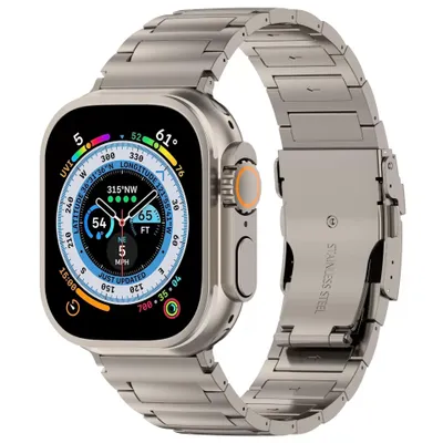 Produktbild von FFO2World Titan-Uhrenarmband – Leichtes I-förmiges Metallarmband für Apple Watch 42/41/40/38 mm (Serie 11–1, SE) – Titan