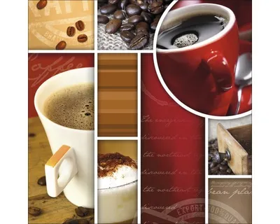 Produktbild von Glasbild Red Coffee I 30x30 cm