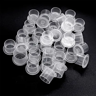 Produktbild von Tattoo Tintenkappen Farbbecher, 1000 Stück Einweg, Groß/Mittel/Klein, Ständer inklusive, Make-up Pigmente Beauty Tools