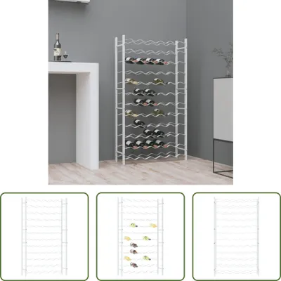 Produktbild von The Living Store Weinregal für 72 Flaschen Weiß Metall