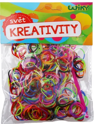 Produktbild von Kouzelné zaplétací gumičky dvoubarevné, mix barev 300 ks + příslušenst