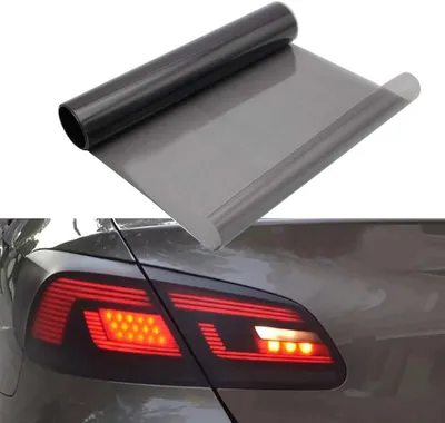 Produktbild von Auto Scheinwerfer Folie Aufkleber Schwarz, Selbstklebend, 30x200 cm, PVC Wasserdicht, UV-Beständig, für