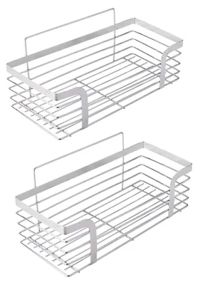 Image de Ibergrif M34036A : Étagère de douche sans perçage, lot de 2, organisateur de salle de bain en acier inoxydable