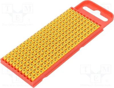 Immagine prodotto di 200 etichette per cavi e conduttori, da 2 a 2,8 mm, colore giallo, codice 561-01084. Etichette per cavi
