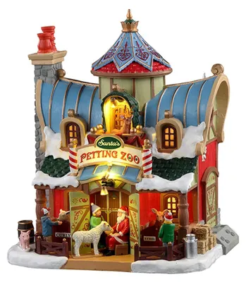 Streichelzoo des Weihnachtsmanns, beleuchtet, 21,5 cm, Harz