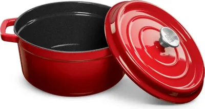 Image de Marmite en fonte Grand Feu 3,5 l rouge