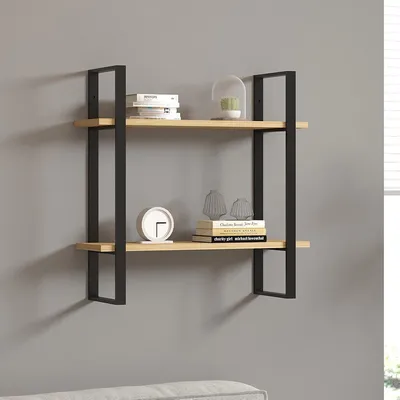Immagine prodotto di Picerno - Mensola, 70x22x70h cm Marrone Rovere, 2 Ripiani