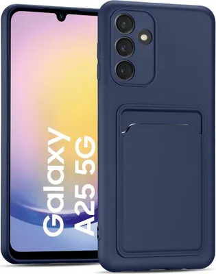 Produktbild von Handyhülle für Samsung Galaxy A25 5G Hülle Silikon Schutzhülle mit Kartenfach Slim Wallet Case, Blau