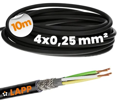 Productafbeelding van 10x1m LiYCY Besturingskabel 4 x 0,25 mm² - Afgeschermde Datakabel
