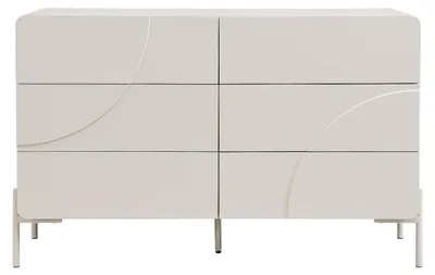 Produktbild von Kommode mit 6 Schubladen – MDF – Beige – ZELINARO