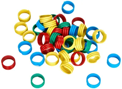 Spiralring 16 mm, Kunststoff, 100 Stück, gemischte Farben