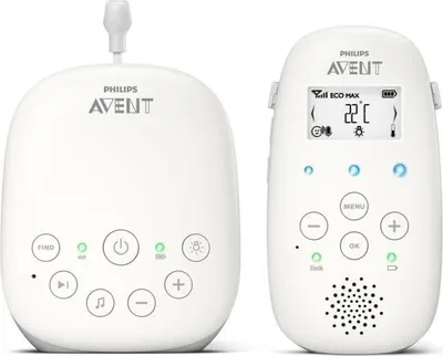 Image de Babyphone Philips Avent SCD713/26, DECT, Mode Smart Eco, Portée 330m, Blanc