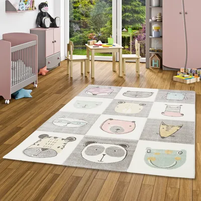Produktbild von Kinder Teppich Maui Kids Happy Animals Bunt, Größe:120x170 cm