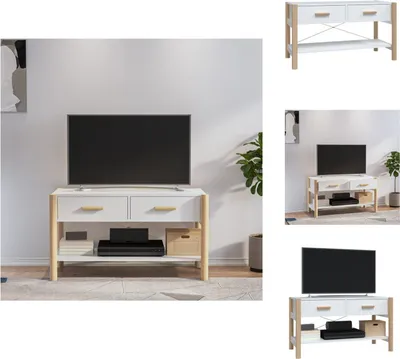 Obrázek produktu pro vidaXL TV skříňka bílá 82x38x45 cm materiál na bázi dřeva - TV nábytek