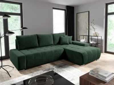 Produktbild von Intenso Ecksofa mit Schlaffunktion Velutti L Premium, Rechts, Grün
