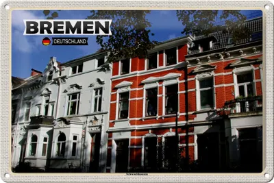 Produktbild von Blechschild Städte Bremen Deutschland Schwachhausen 30x20cm
