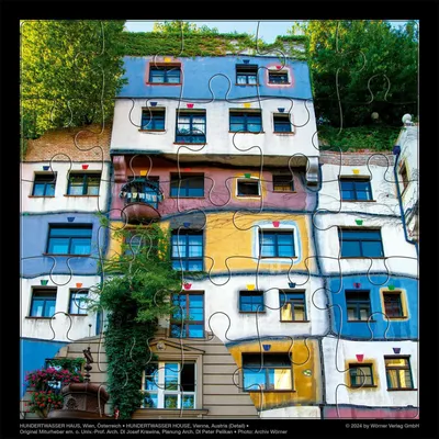 Immagine prodotto di Puzzle di Hundertwasser con biglietto di auguri