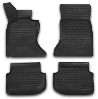 Gummi Fußmatten Set für 5er BMW F10, Bj. 3/2010-9/2013, 4-teilig, schwarz