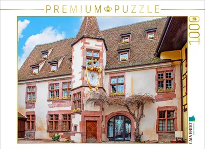 Produktbild von CALVENDO Puzzle Historischer Turm mit Sonnenuhr | 1000 Teile Lege-Größe 64x48cm Foto-Puzzle für glückliche Stunden