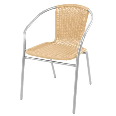 Obrázek produktu pro Linder Exclusiv Zahradní židle RATAN Stříbrná/Béžová