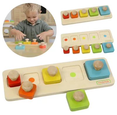 Zdjęcie produktu dla Masterkidz Montessori Puzzle do nauki rozmiarów i kolorów