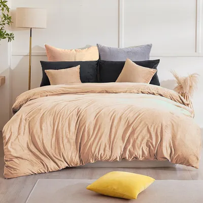 Productafbeelding van TRANKIELO® - Flanel beddengoedset 200 x 200 cm - Warm, pluizig & onderhoudsvriendelijk - 3-delig met ritssluiting