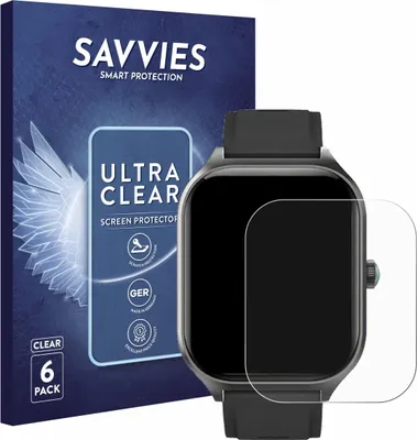 Produktbild von 6x Für FORRLITE Smartwatch 2.01" Schutzfolie Savvies Displayschutz Display Schutz Folie Klar Transparent