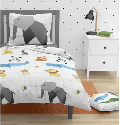 Zdjęcie produktu dla Zestaw poszewek na kołdrę Roupillon Origatoon Elephant White 140 x 200 cm 2 szt