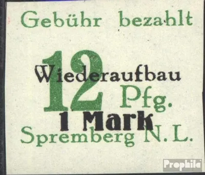 Produktbild von Briefmarken Spremberg (Niederlausitz) 1946 Mi 22B X eingedrücktes W postfrisch Ziffern