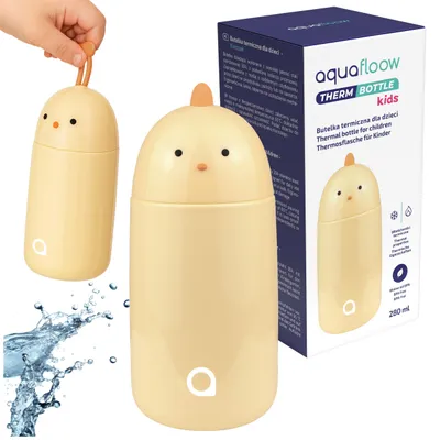 Obrázok produktu pre AquaFloow detská fľaša Thermos 280 ml kura – nerezová izolačná fľaša Hot & Cold bez BPA