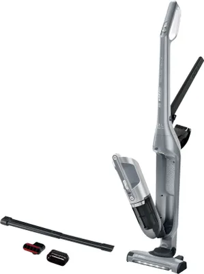 Zdjęcie produktu dla Bosch Serie 4 BBH3K2801, Odkurzacz stojący 2 w 1, Bez worka, Srebrny, Suchy, Filtracja, Bateria