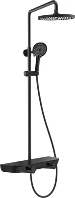 Immagine prodotto di Mexen Axis set doccia esterno con soffione e miscelatore, nero - 78112-70