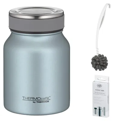 Image de THERMOS TC FOOD JAR 0,50 l Thermobecher ice blue mat – Vorteilsset mit Reinigungsbürste CLEAN FIX 30 cm | HAN 4077341050 | EAN 5010576978271