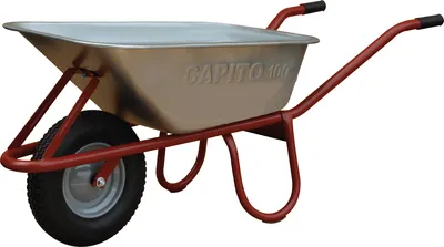 Produktbild von CAPITO Tiefmuldenkarre ALLCAR 100l Luftrad Stahlfelge m.Ku.-Gleitl - 111030
