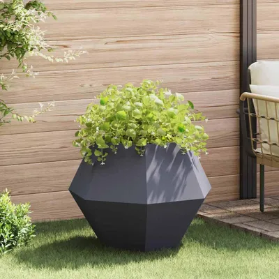Zdjęcie produktu dla Maison Exclusive – donica na rośliny antracytowa 75 x 75 x 60 cm stal