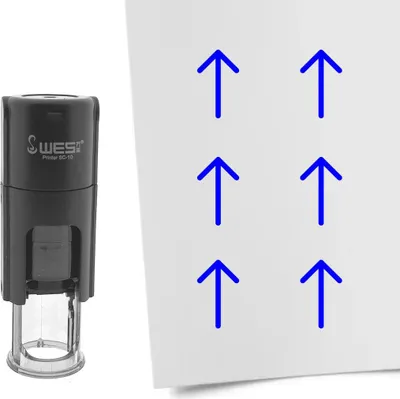 Immagine prodotto di Timbro CombiCraft freccia 10 mm inchiostro blu rotondo - per 1 pezzo