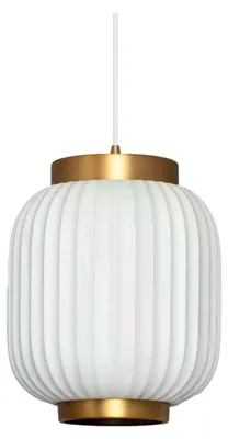 Image de Suspension Porcellado blanche et dorée 1xE14x40W, céramique / plâtre, dimensions : 140 x 19,5 x 19,5 cm, IP20, Abruzzo