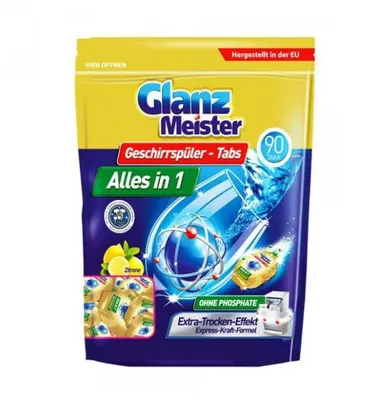 Obrázok produktu pre Glanz Meister, Tabletki do zmywarki, 90 sztuk