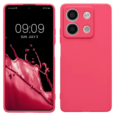 Produktbild von kwmobile Handyhülle für Xiaomi Redmi Note 13 5G Hülle - weiches Handy Silikon Case - Schutzhülle Cover - Neon Pink