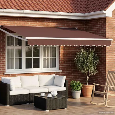 Produktbild von vidaXL Elektrische ausziehbare Markise Braun 3,5 x 2,5 m