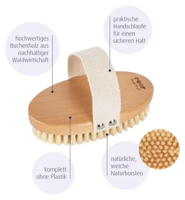 Image de reer mama Massagebürste, brosse sèche douce pour le ventre de bébé