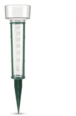 Produktbild von Garten Regenmesser mit Erdspieß im Set Niederschlagsmesser mit Bodenspieß Wetterbeständig Regenwassermesser Kunststoff Gartenzubehör